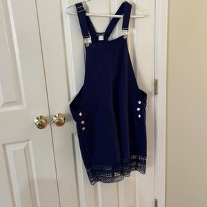 Venus Navy Blue Overall Dress XL NWOT